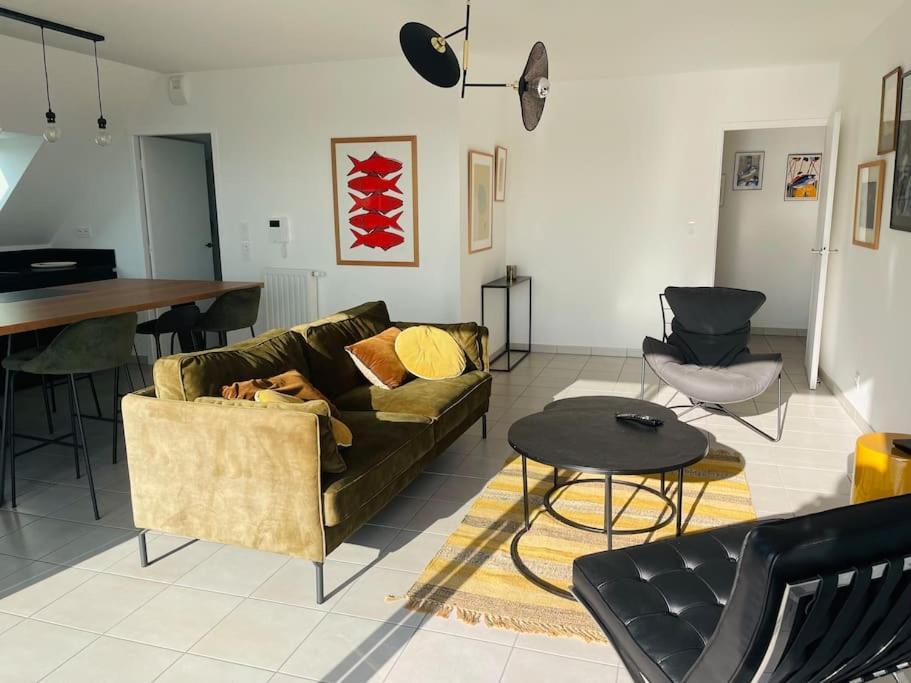 Appartement Lumineux Et Spacieux, Terrasse Et Parking Prive Concarneau Buitenkant foto